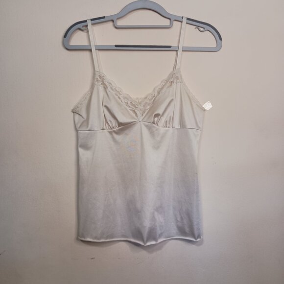 Vintage Vanity Fair Camisole Size 32/S Beige Lace Trim Adjustable Straps VGUC - Picture 3 of 6